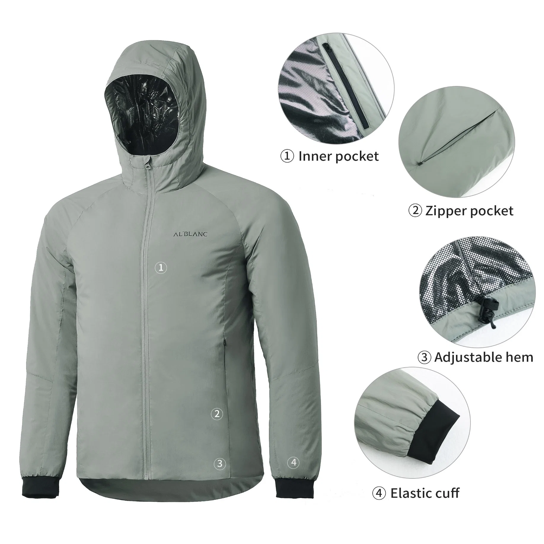 Factory Fashion Outdoor Waterproof Windproof Warm Winter Men Padding Sportswear Jacket with Attached Hood