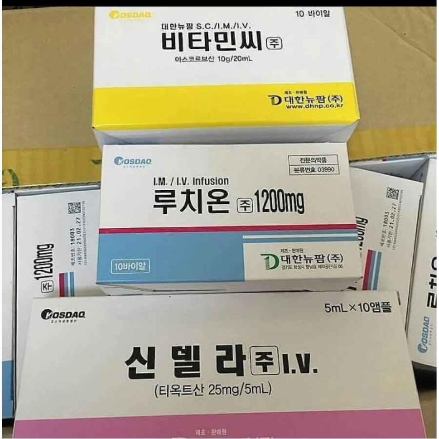 Authentic Cindella Glutathione IV Korea 1200mg Whitening with Luthione and Vitamin C Set Cindella Snow White Glutax Glutathione Melsmon Laennec Curenex Scm