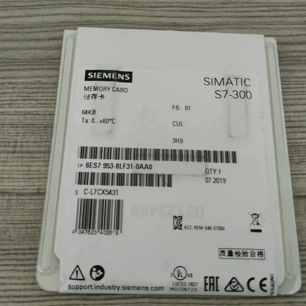 Cartão de memória SIMATIC S7 de 64 Kb Micro 6es7953-8lf31-0AA0 para S7-300/C7/et 200