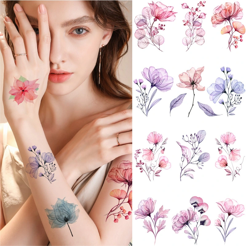 High Quality Fashionable Sexy Matte Waterproof Semi-Permanent Herbal Body Tattoo Stickers