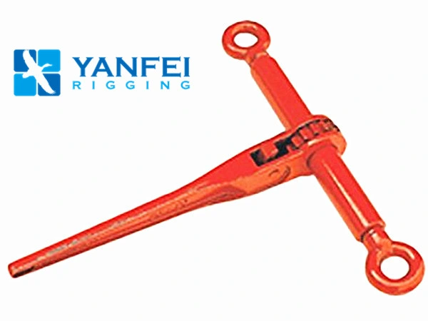 Red Painted Forged Ratchet Type Load Binder with Grap Hooks