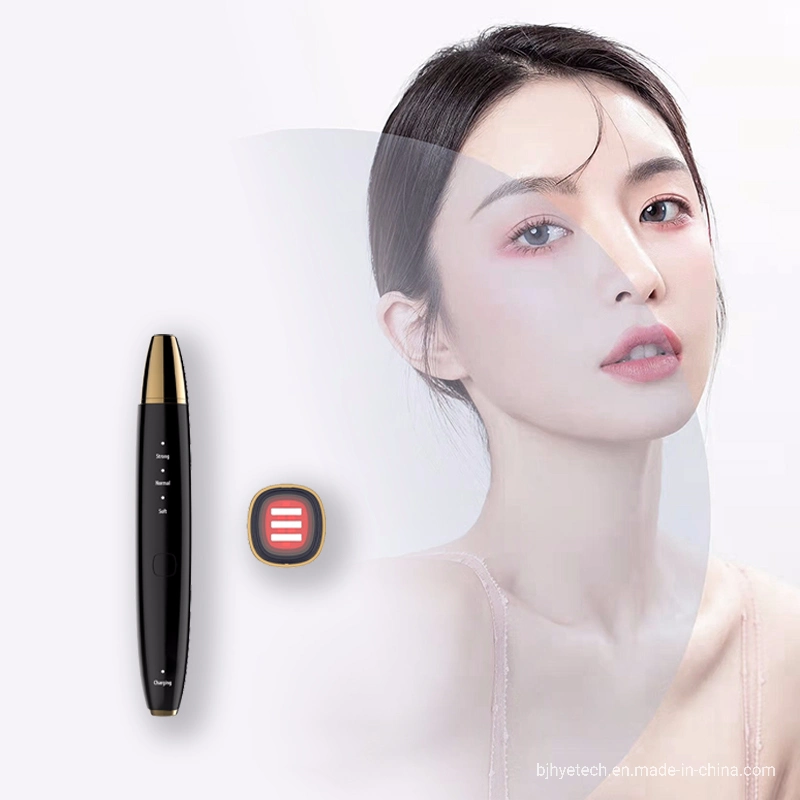 RF Beauty Red Galvanic Masaje Pen Eyes Anti-Aging dispositivo facial Masaje LED Terapia de ojos ligeros