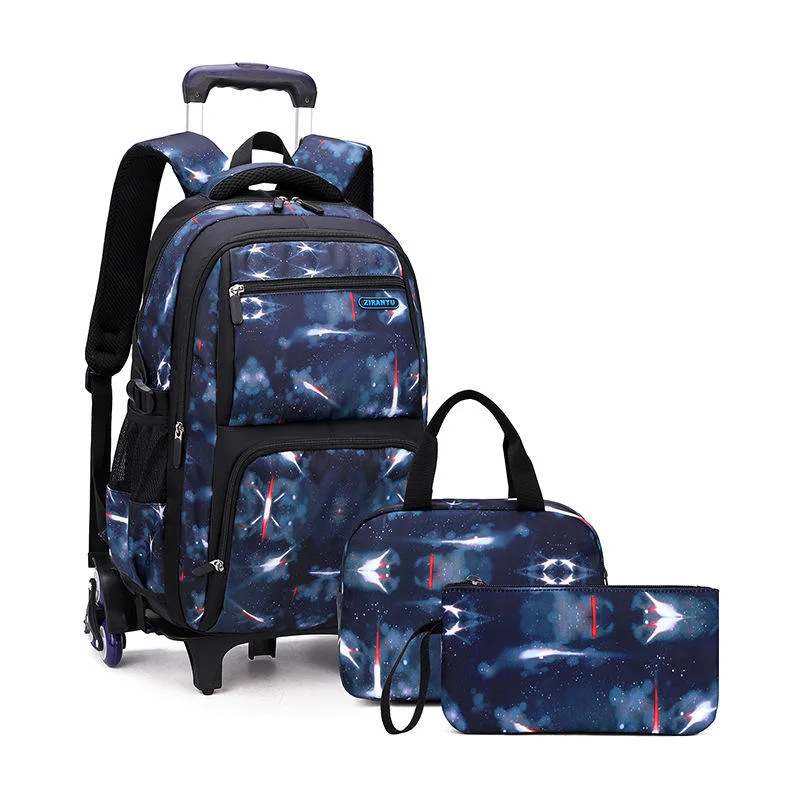 Trolley Schultasche 3pieces Schulrucksack mit Trolley