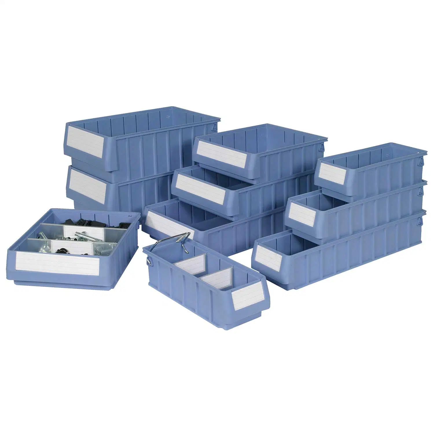 Plastic Tool Organiser Box with Removable Divider