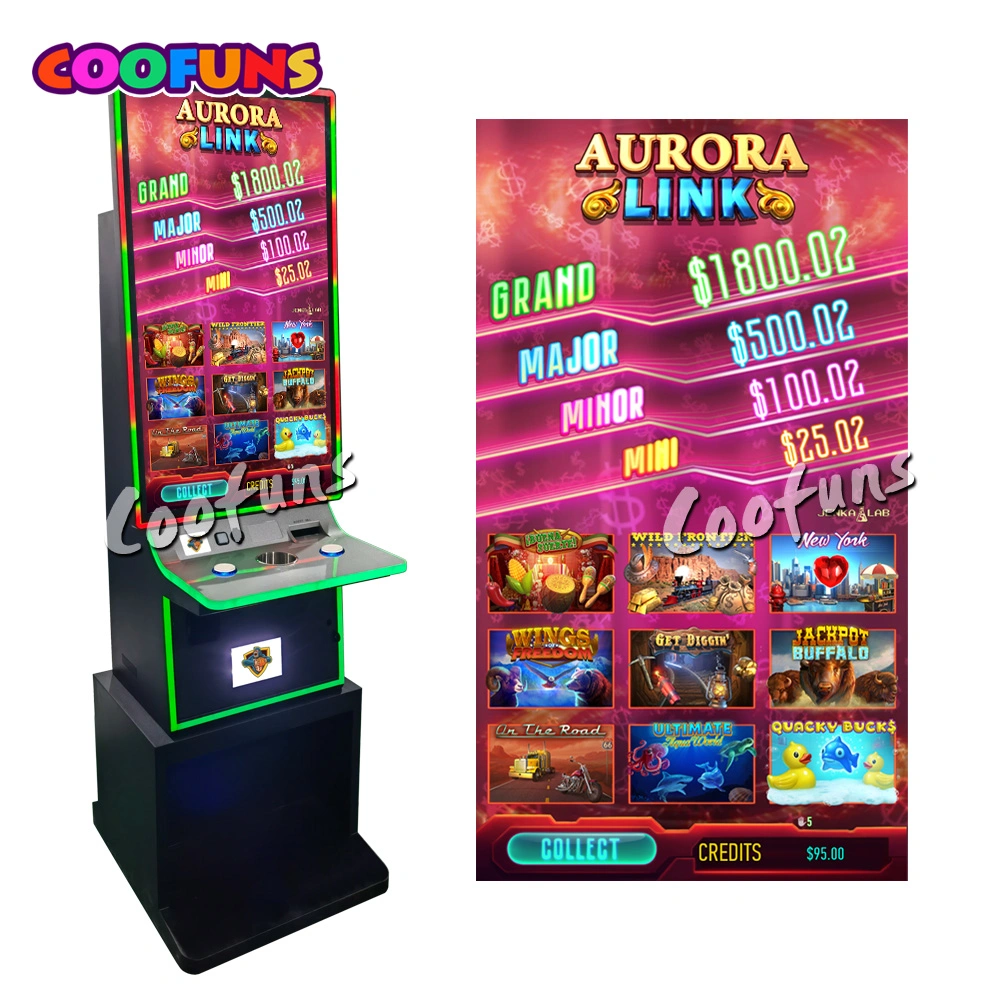 Coin Operated Electronic Gaming Nudge Skill Games Aurora Link by Jenka Lab Multi Game Machine for Sale