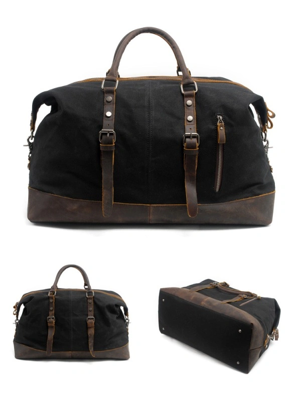 Hot Sale Wholsale Promotion Leather Canvas Sports Duffle Bag (RS-831-2)