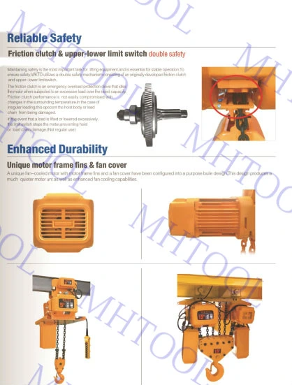 0.5ton Double Speed Goods Hoist for Crane with Low Headroom/ Clutch