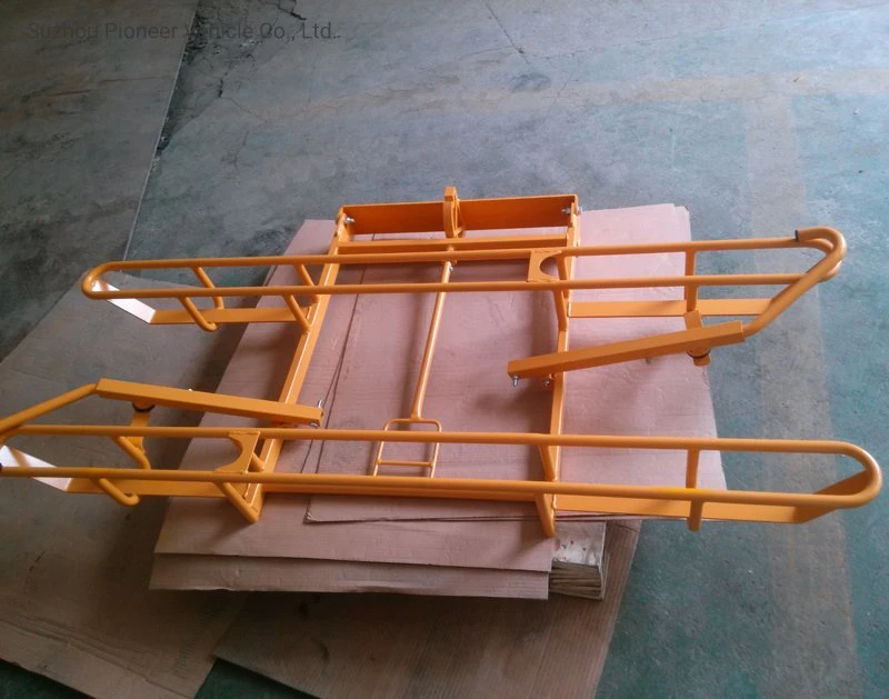 Yellow Coated Durable Steel Tube Rack for 2 Bikes Supported on Bus