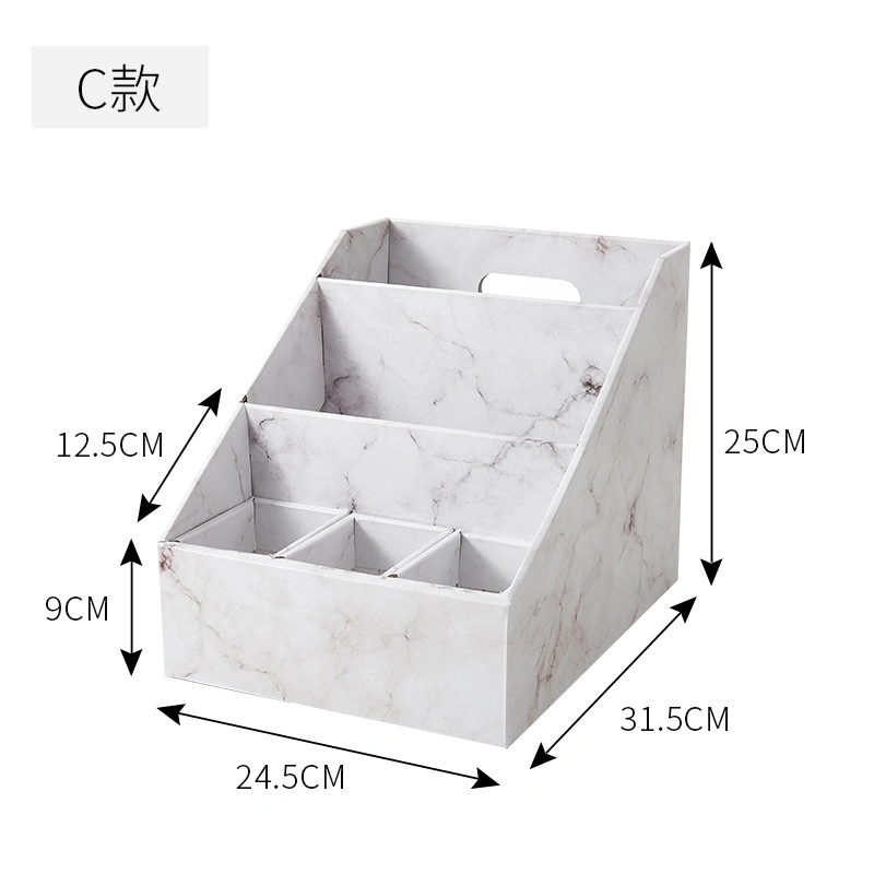 Paper Marble Pattern Folder Book Storage Box Drawer Office Desktop Organization Storage Box