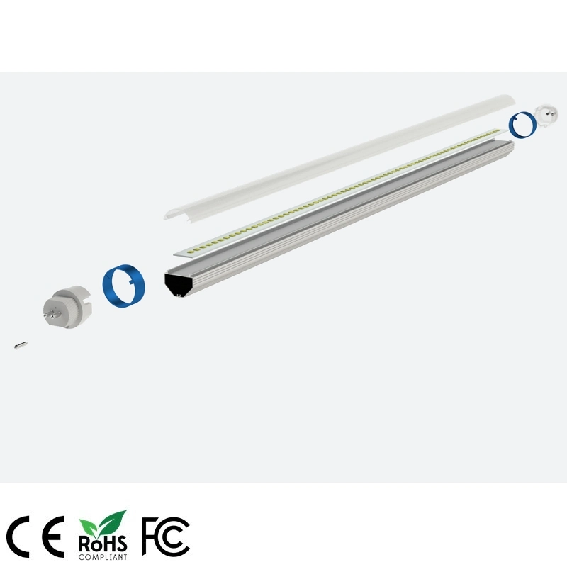 Aluminum PC 5 Years Warranty Inbuilt Driver AC230V 160lm/W T5 150cm 20W LED Tube Light