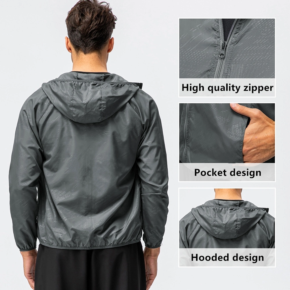 Xsunwing Wholesale/Supplier Outdoor Wear Men Cycling Running Jacket Waterproof Hiking Packable Windbreaker Lightweight Windproof Bike Jacket