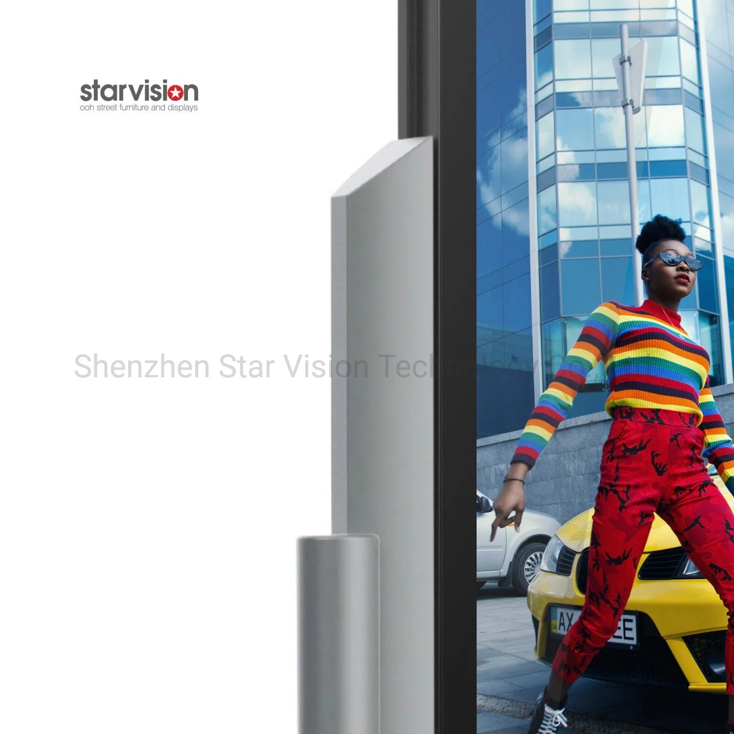 Outdoor-Stativständer Dual Sided SMD P3,91 LED Poster Bildschirm Für Street