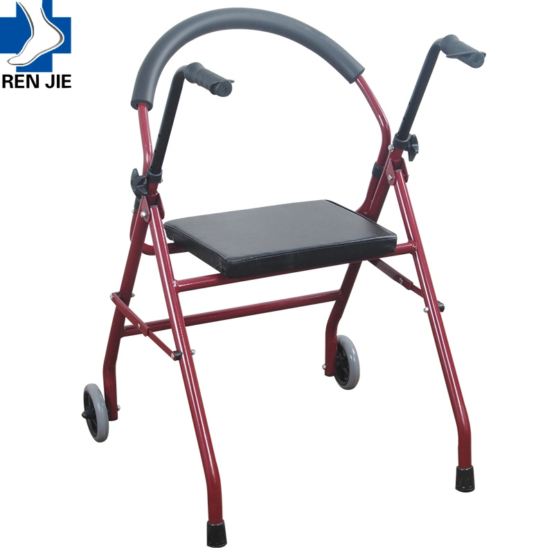 Actory Outlet Rollator Folding Walker Portable Patient Adjustable Shopping Medical Outdoor Aluminium Rollator Walker with Seatactory Outlet Rollator Folding Wal