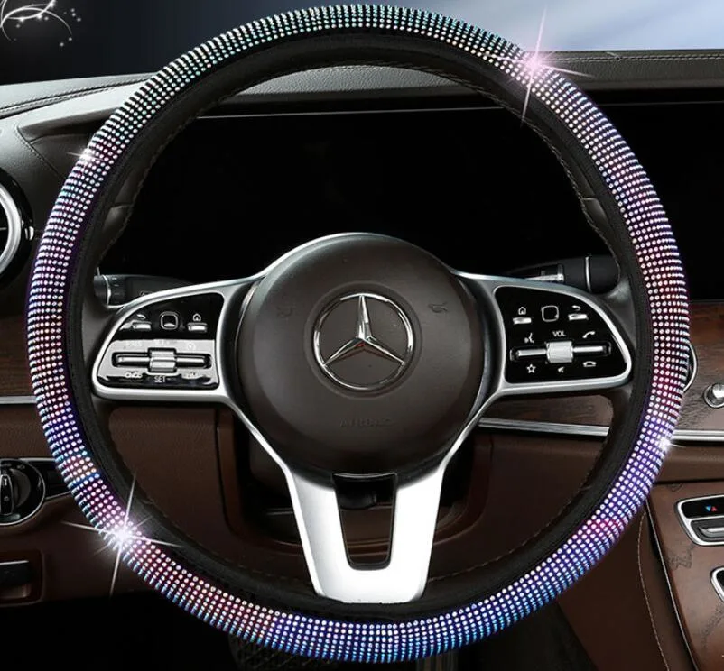 Factory Wholesale/Supplier Fashion Bling Bling Diamond Car Steering Wheel Cover Hot Sell