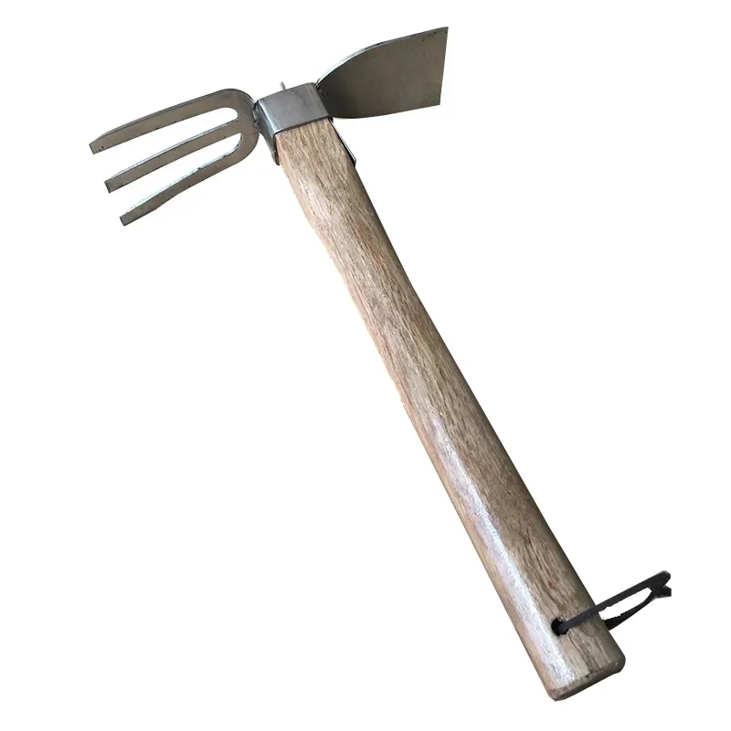 Cultivator Hoe - The Hand Held Hoe and Cultivator Tiller for Loosening Soil Weeding and Digging Wooden Handle Hoe