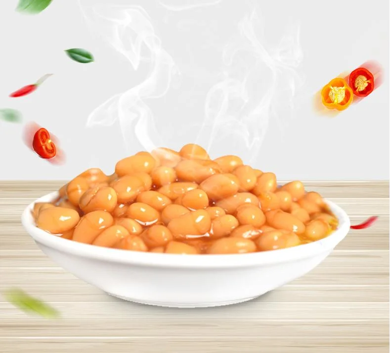 Canned Baked Peas Top Quality White Kidney Beans in Tomato Sauce Paste Sour Salty Taste Wholesale Can Food Low Price OEM