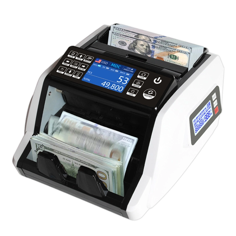 Al-910 1+1 Pocket Mix Value Cash Counting Machine Banknote Sorting Machine with Serial Number Printing Bill Counters