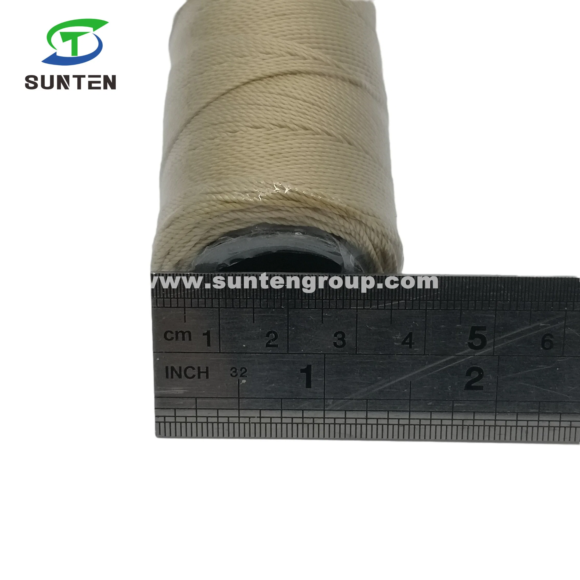 Brun à haute ténacité PE/PP/polyester/nylon plastique tordu/tressés/presse à balles/emballage de thread/Ligne/ligne de filets de pêche 210D/380d par le tiroir de commande/du rabatteur/de/bobine Hank