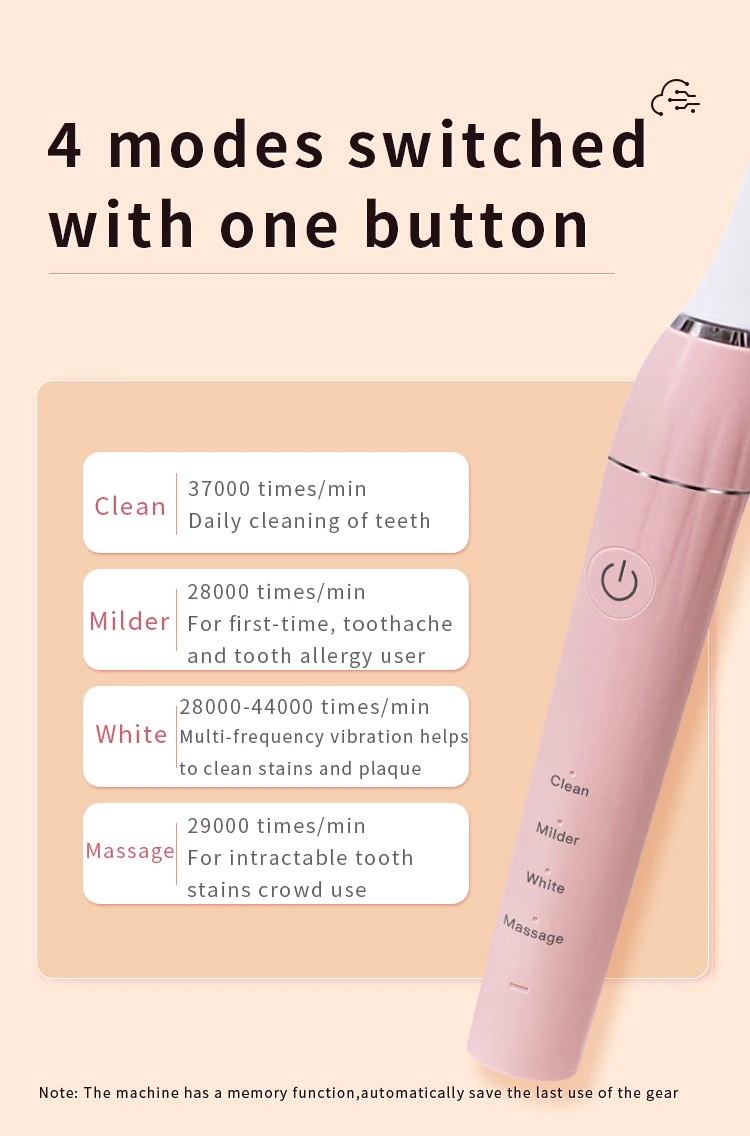 Sonic Electric Toothbrush Personal Care Oral Hygiene Rechargeable