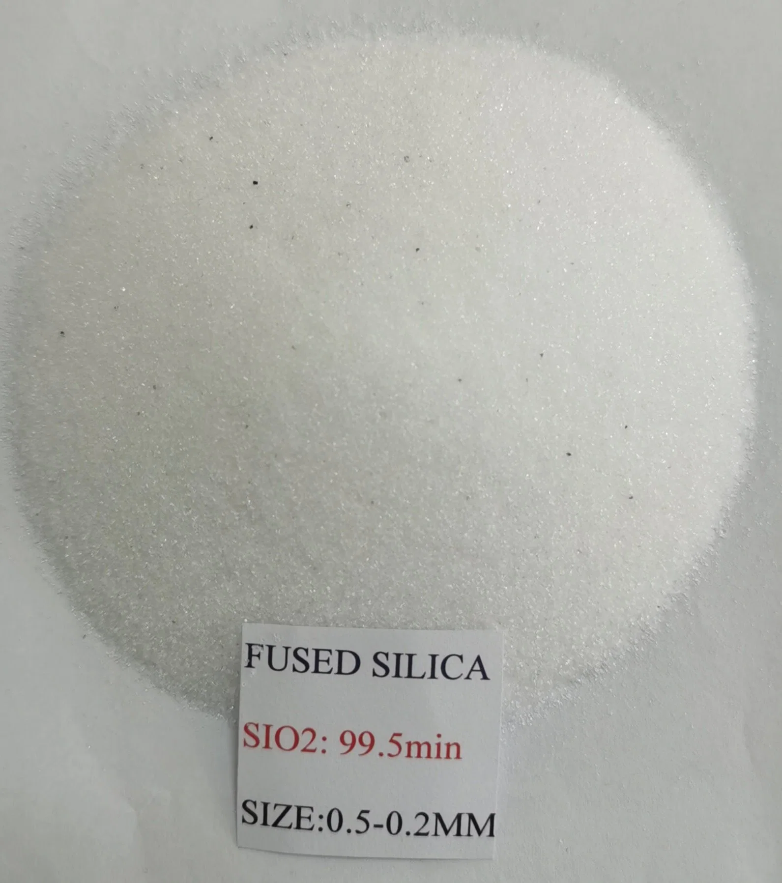 0.5-0.2mm Customized Fused Silica Sand for Quartz Glass Sio2 99.8%