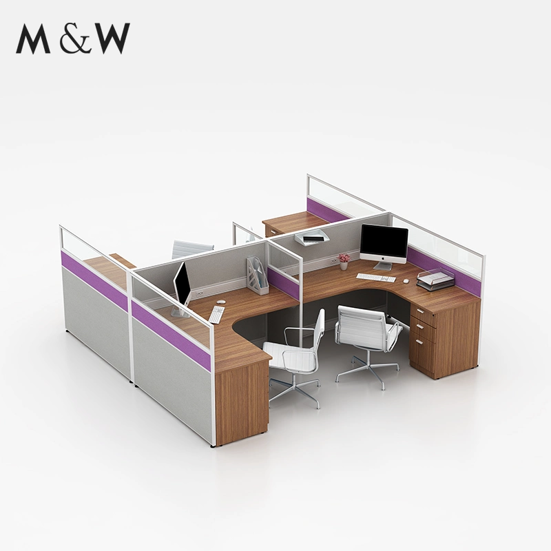 Fashion Aluminium Table Desk Partitions Cubicles Furniture Computer Open Work Space Office Workstation