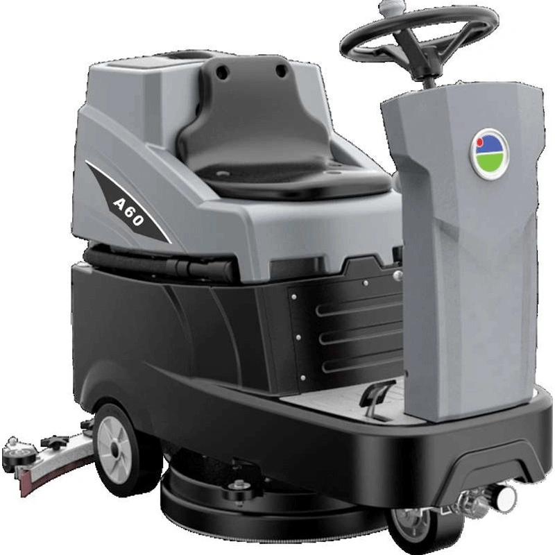 Blue Colour Mini Compact Cleaning Equipment Battery Power Commercial Ride on Floor Scrubber for Workshop Factory Warehouse