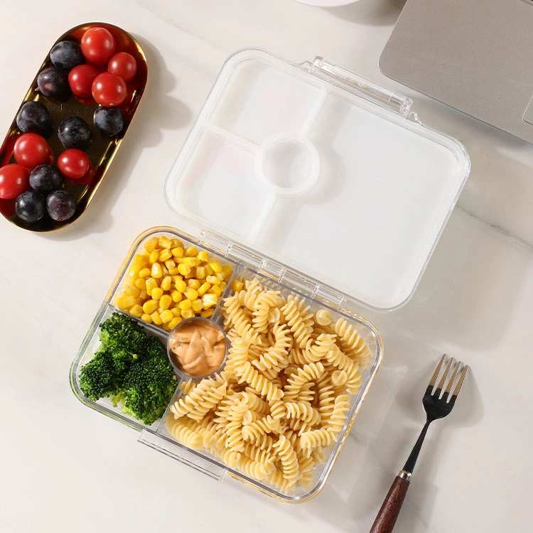 Aohea Nuevo Diseño de placas de bebé BPA Grado de alimento Bento Caja de almuerzo estilo caja de almuerzo para la caja de almuerzo de oficina Almuerzo para niños Bento almuerzo para niños para adultos Lun