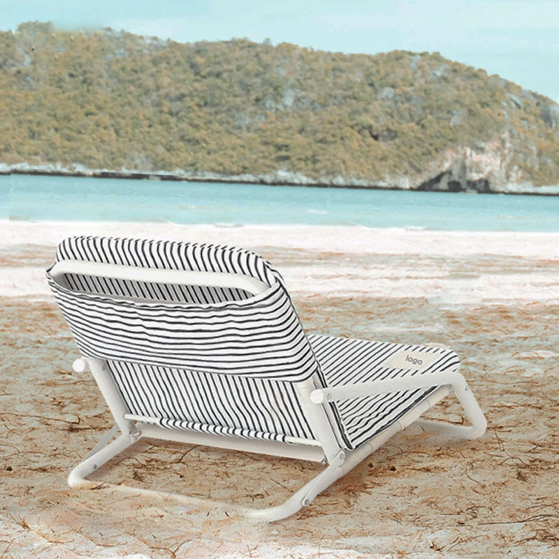Customized Logo Canvas Easy Portable Lightweight Outdoor Metal Folding Aluminium Beach Chair