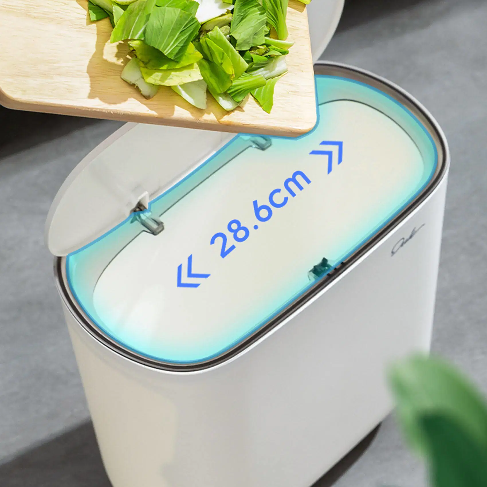 Bathroom Household Narrow Space Pressing Style Plastic Dustbin Toilet Trash Can