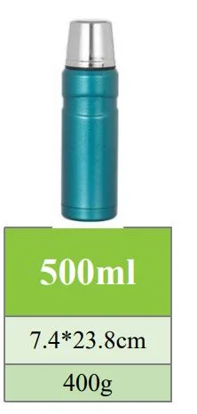 Outdoor Large Capacity Camping Long Term Heat and Cold Insulation Stainless Steel Vacuum Flask Bullet Shape Cup