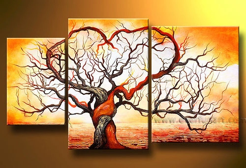 Modern Landscape Tree Oil Painting Canvas Art Work (LA3-081)