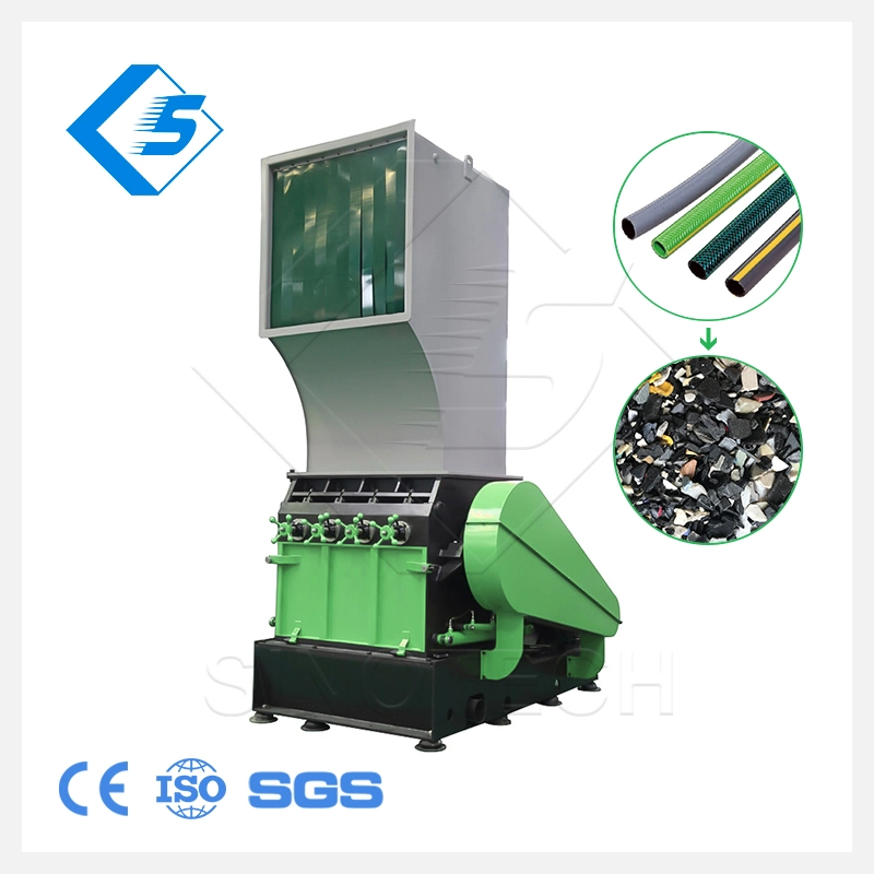 Sino China Strong Force Horizontal Pipe Waste Plastic Crushing Machine Pet PP PVC Plastic Sheet Scrap Crusher