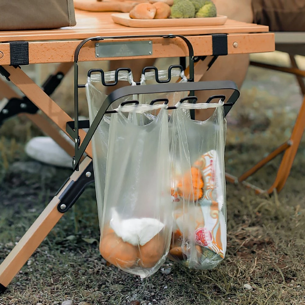 Portable Outdoor Garbage Bag Rack Accessories Garbage Holder Perfect for Camping Picnic Barbeque Wyz22407