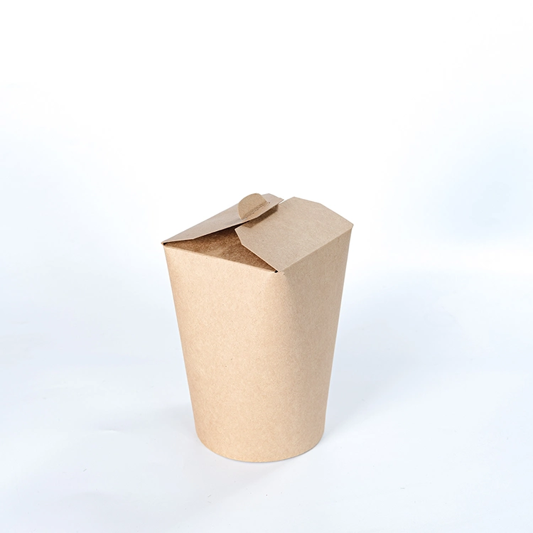 Custom Paper Lunch Boxes Disposable Kraft Paper Click to Go Fries Box