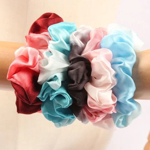 100%Silk Hair Band. 100%Silk Scrunchy