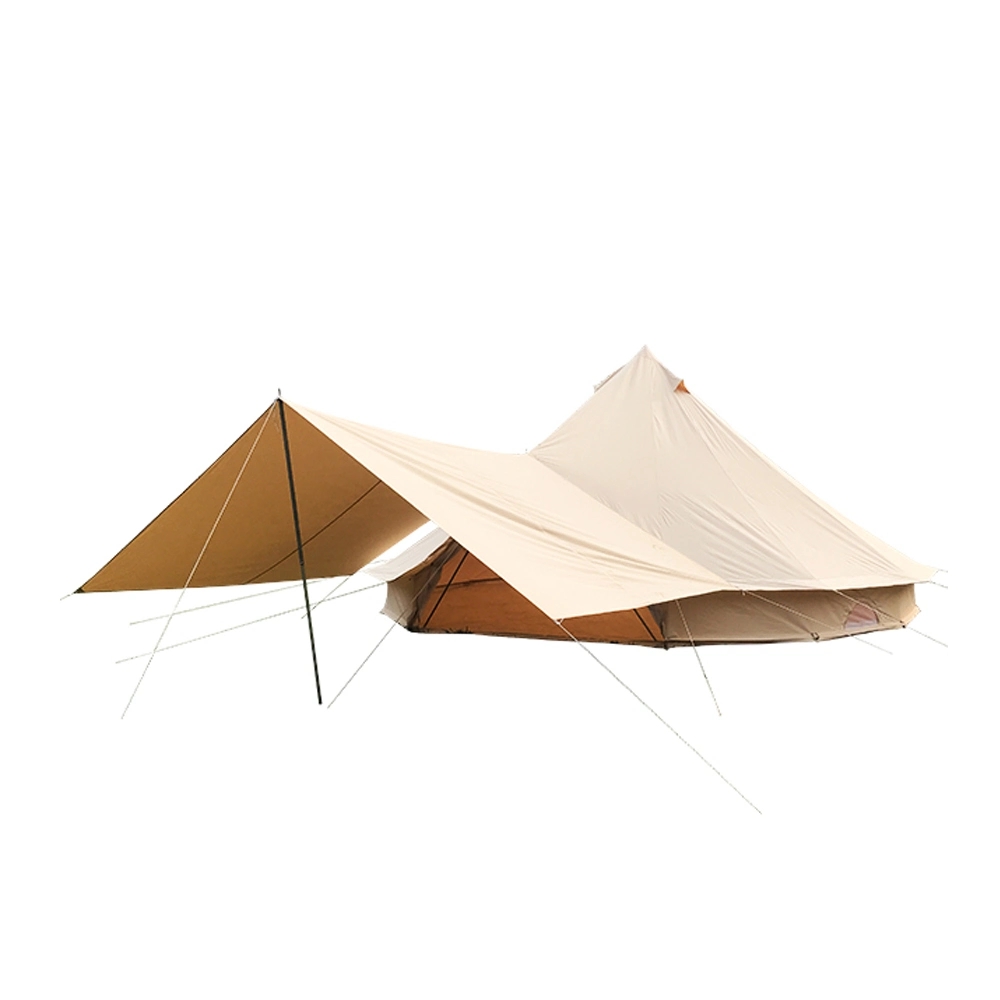 Freestanding 100% Waterproof Canvas Double Poles Shelter Canopy