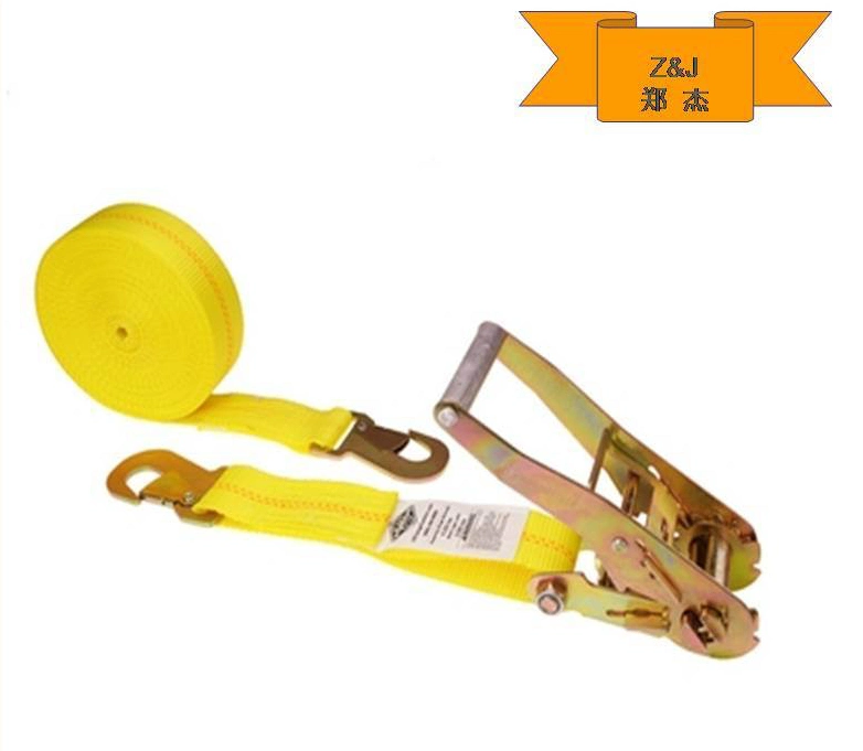 Customized 2" X 30&prime; Ratchet Tie Down W/Chain Hinge Extension