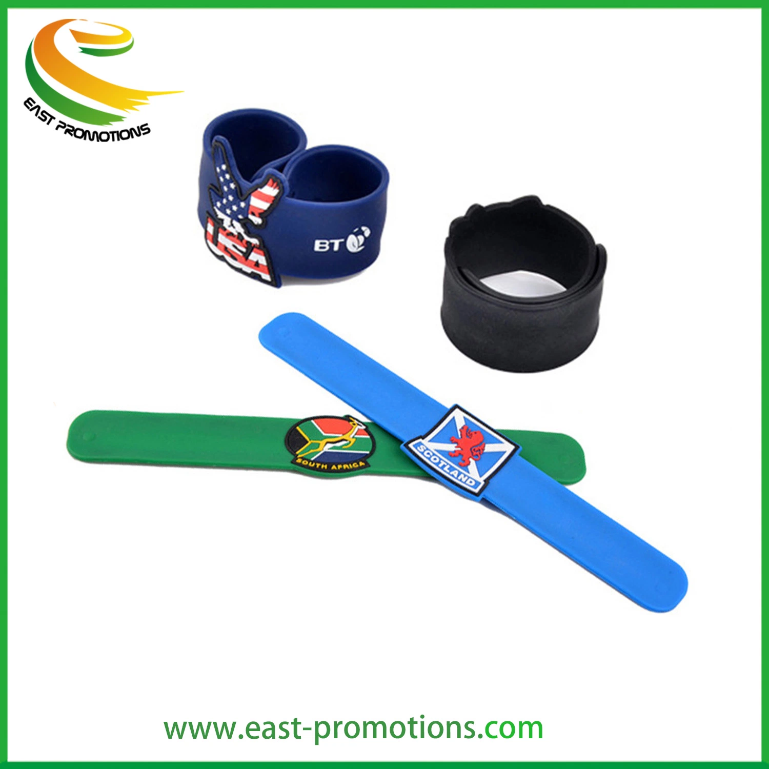 Manufacturer Custom Shape Silicone Slap Bracelet Bands for Kids Party Favors Decorations