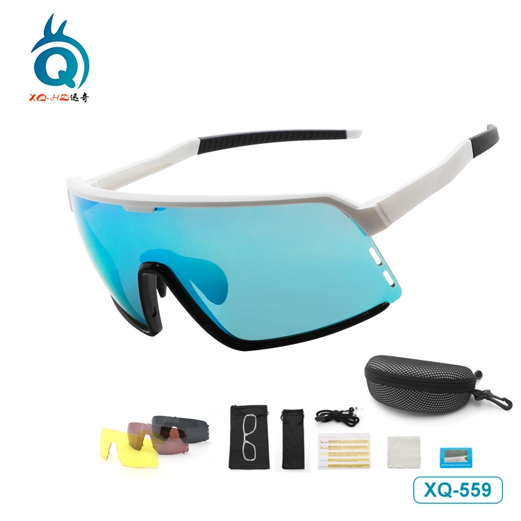 Square Frame Shades Hombre Polarizado gafas de sol deportivas conjunto