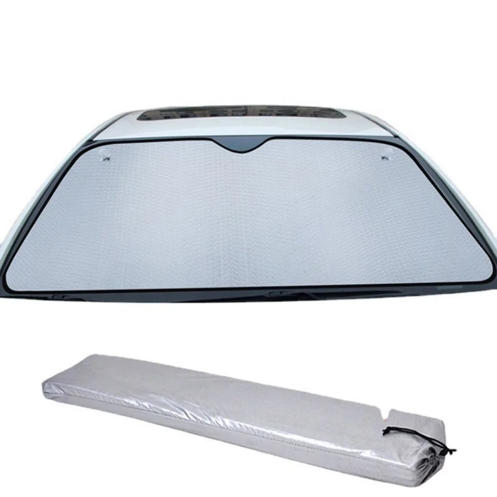 Car Front Windshield Foldable Sunshade Windscreen Reflective Sunshade Universal Fit Suction Cups Easy Storage Bl21976