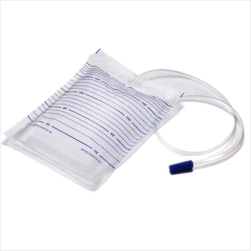 Disposable Medical 2000ml Economy Urine Collection Bag with Non-Return Valve
