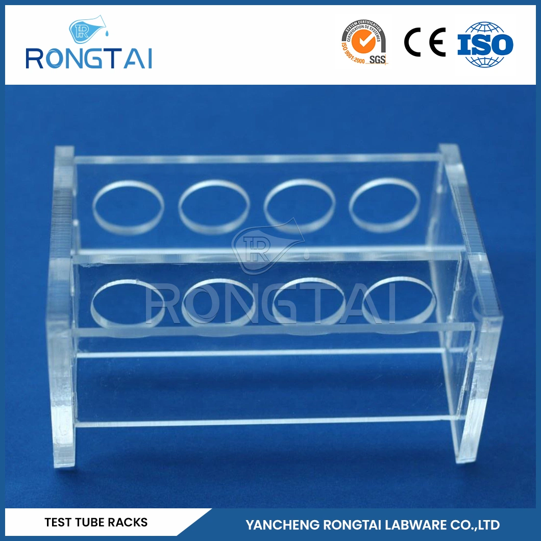 Rongtai 13mm Test Tube Manufacturing 6*15 Holes Laboratory Plastic Test Tube Rack China PP Material Rack Test Tubes