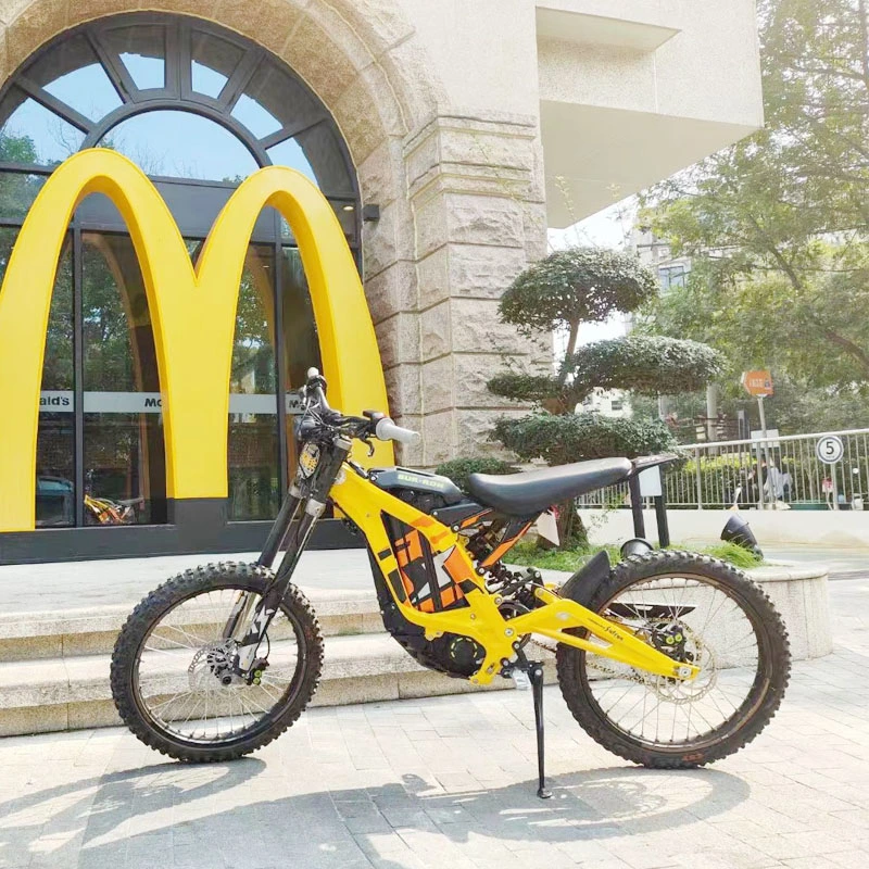 Желтый электрический велосипед мотоциклы 6000 Вт 60 в 40 а·ч Samsung ячейки велосипед Легкий Bee X Surron Электрический грунтовой велосипед