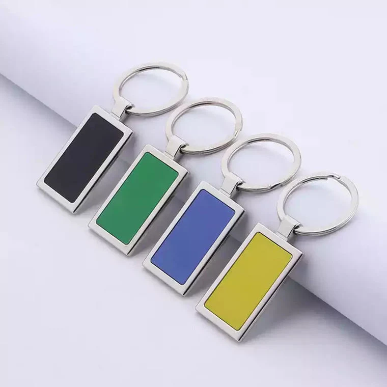 Оптовая конструкция Keyrings брелок Blank Гравюры Plain Custom House Iron Цепочка из окрашенного сплава Металлическая цепочка для рекламных подарков