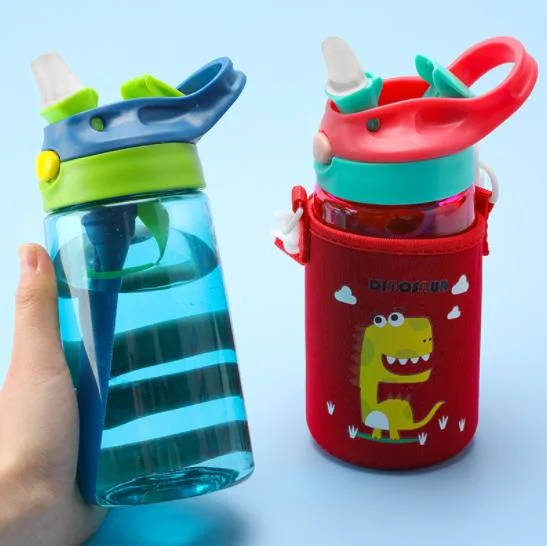 Wholesale/Supplier Customized 450ml Kids Drinking Bottle Plastic Drink Kids Water Bottle with Straw