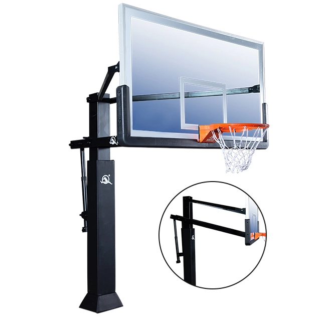Height Adjustable Backboard Portable Free Standing Basketball Hoops Net System on Wheels