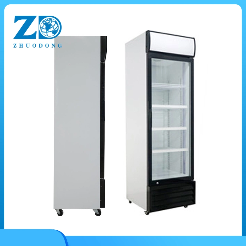 Supermercado comercial de la puerta de doble pantalla Vertical Refrigerador refrigerador enfriadores Precio