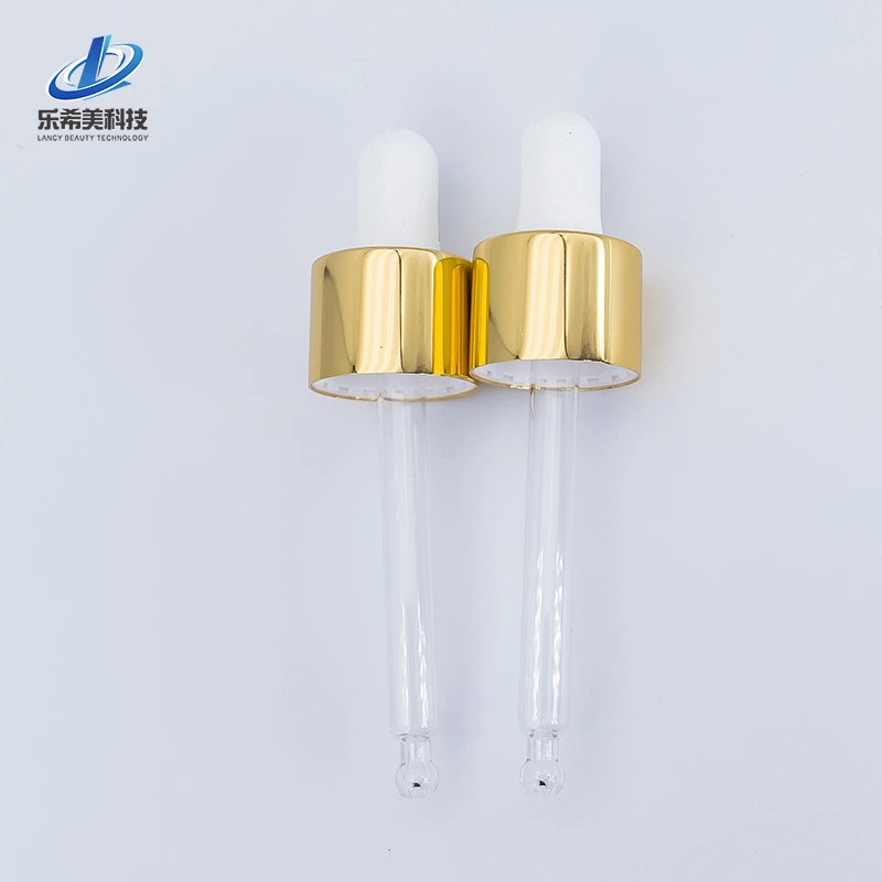 20/400 20/410 20/415 18mm Cosmetic Aluminum Dropper Lid Top Rose Gold Glass Pipette 22/415 Dropper Top