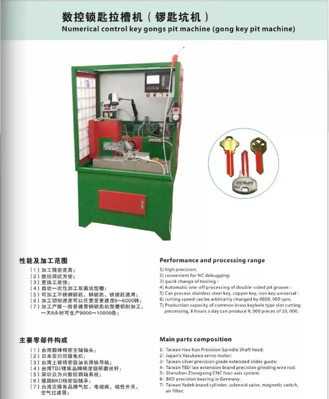 مفاتيح الربط الأوتوماتيكية بالكامل Pit و Gong Key Pit Machine