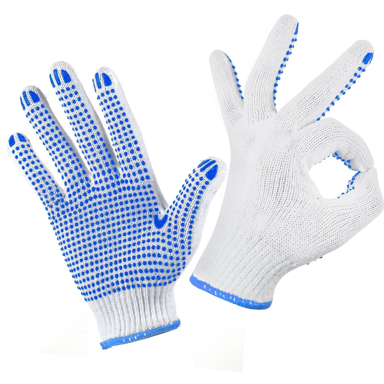 Wholesale/Supplier Customized Safety/Labor/Work/Working Guantes PVC/Dotted/Dots Cheap Price Cotton Knitted Hand Gloves Industrial/Construction